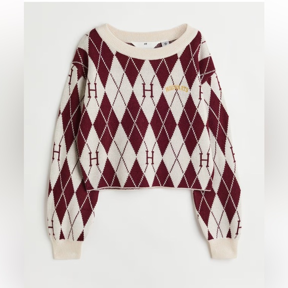 H&M Harry Potter Hogwarts JACQUARD-KNIT SWEATER size 12-14 years